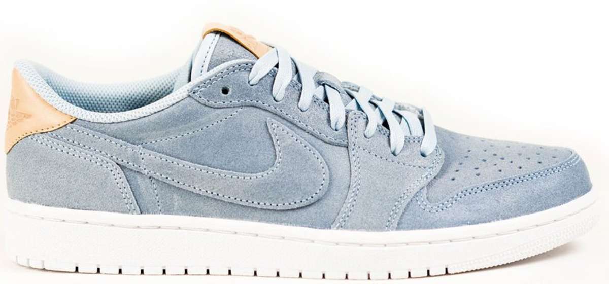 retro 1 low blue and white