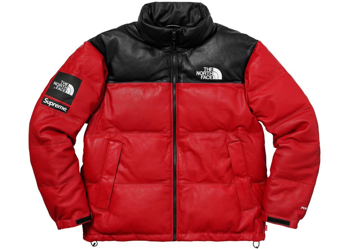 Red Supreme The North Face Leather Nuptse Jacket StockX News