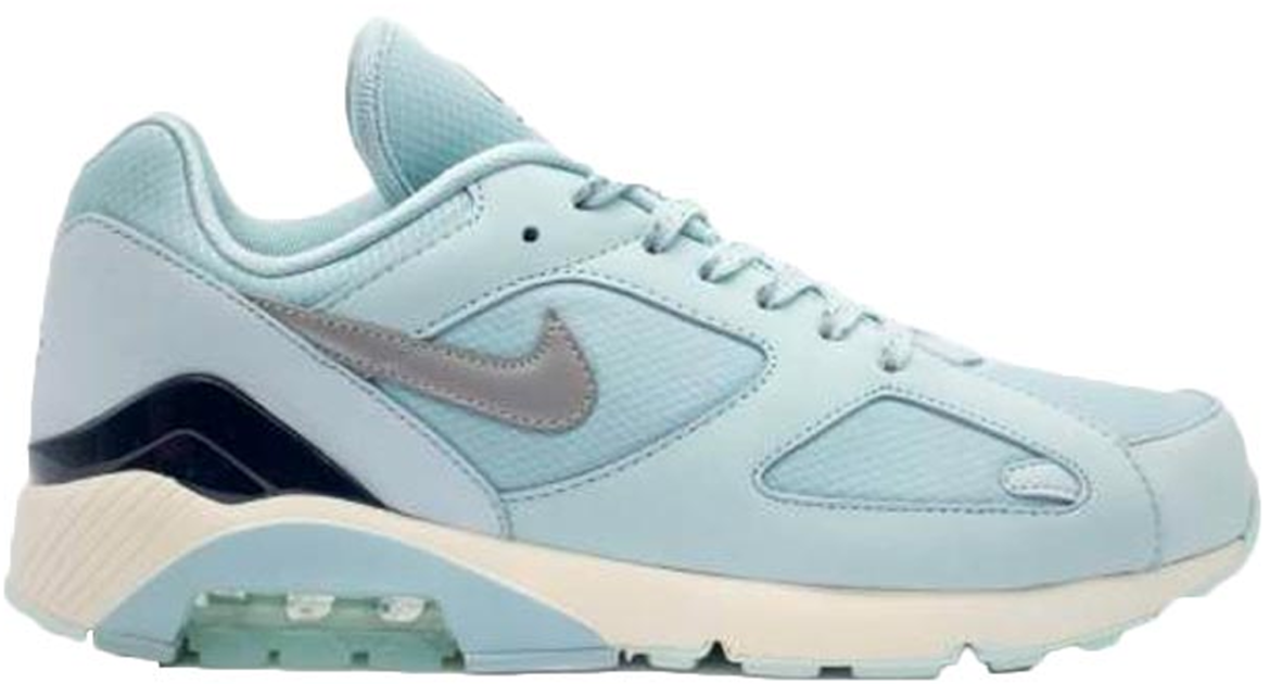 nike air max 180 ocean bliss & metallic silver