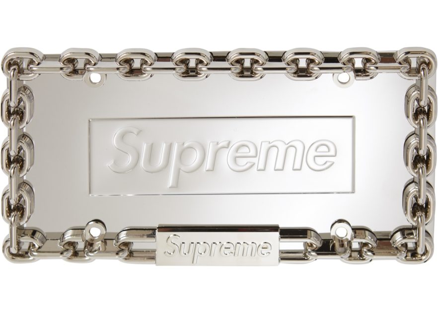 Supreme Chain License Plate Frame Chrome StockX News