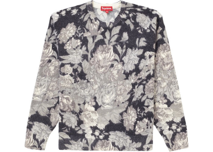 printed floral angora sweater