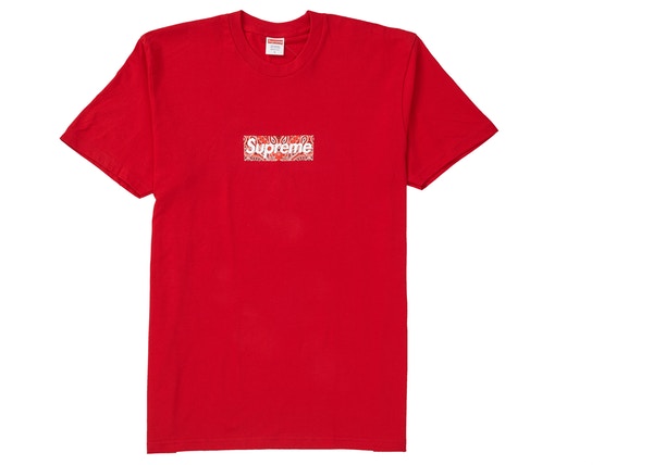 supreme bandana box logo tee red
